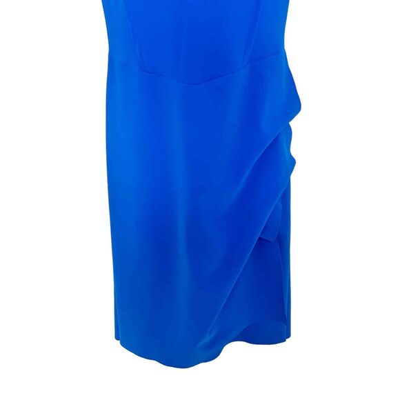 Chiara Boni La Petite Cobalt Gathered Cowl Neck Dress cocktail party Size 48 - Picture 7 of 15